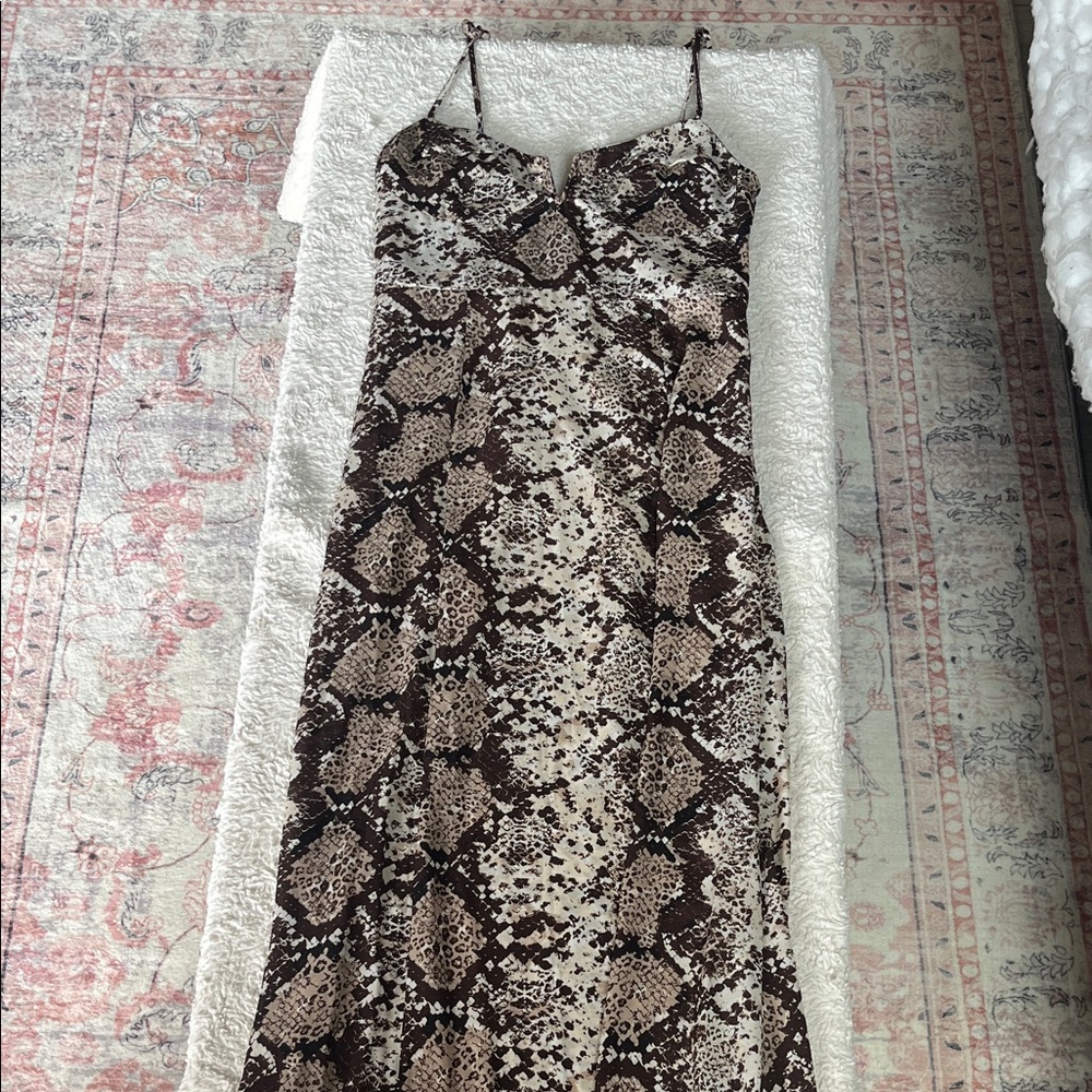 Buddy Love Brown and Cream Maxi Dress